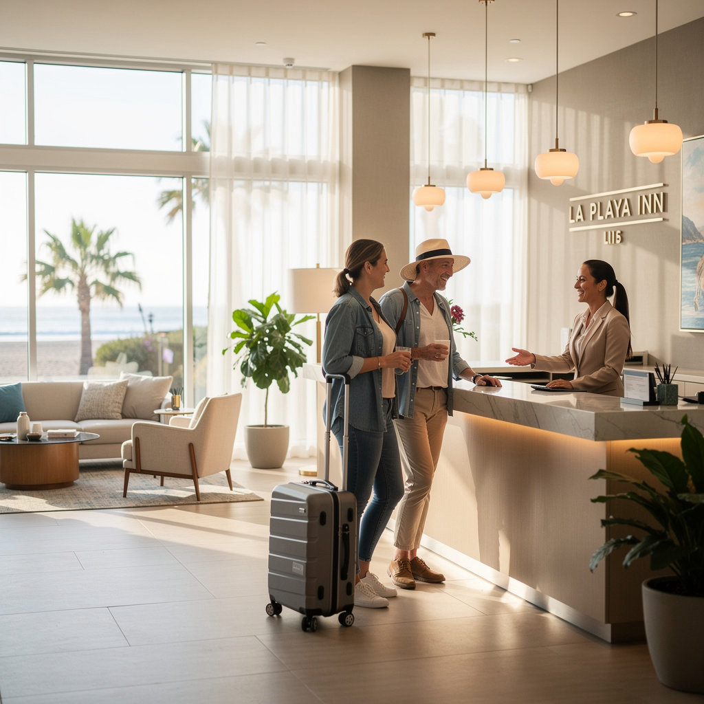 LA PLAYA INN comfortable hotel room and amenities at our prime Santa Barbara Castillo Street location